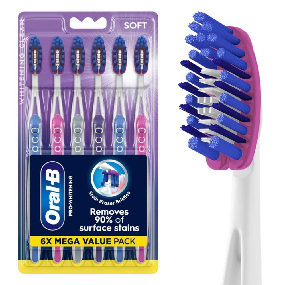 Amazon.com : Oral-B 3D White Deep Stain Remover toothbrushes, 6